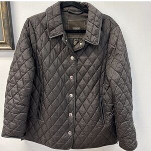 Coach Quilted Gray Puffer Jacket